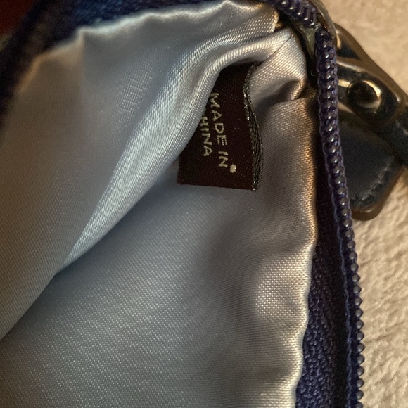 💙COACH💙Navy Blue Gallery Optic Signature Wristlet/EUC - Picture 6 of 7